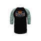 Horsefeathers tričko Hexagon II Raglan - black