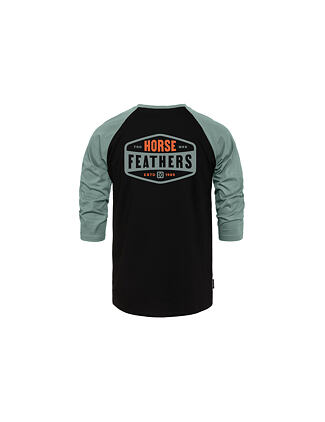 Horsefeathers tričko Hexagon II Raglan - black
