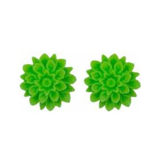 Flowerski náušnice - neon green