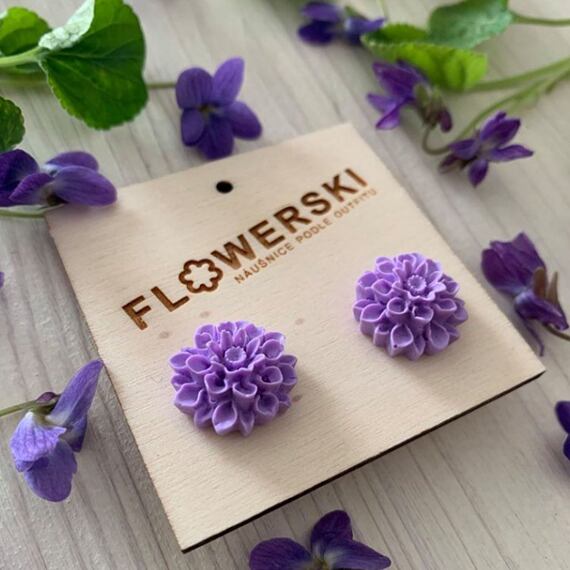 Flowerski náušnice - violet
