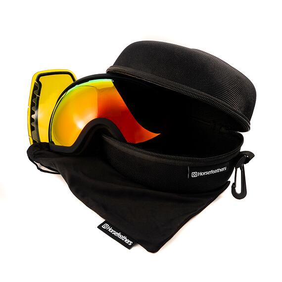 Horsefeathers okuliare na snowboard Knox - black/mirror red