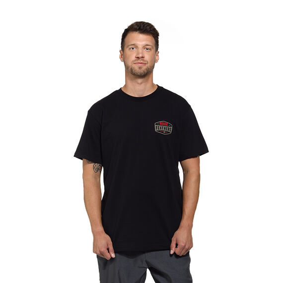 Horsefeathers tričko Hexagon II - black